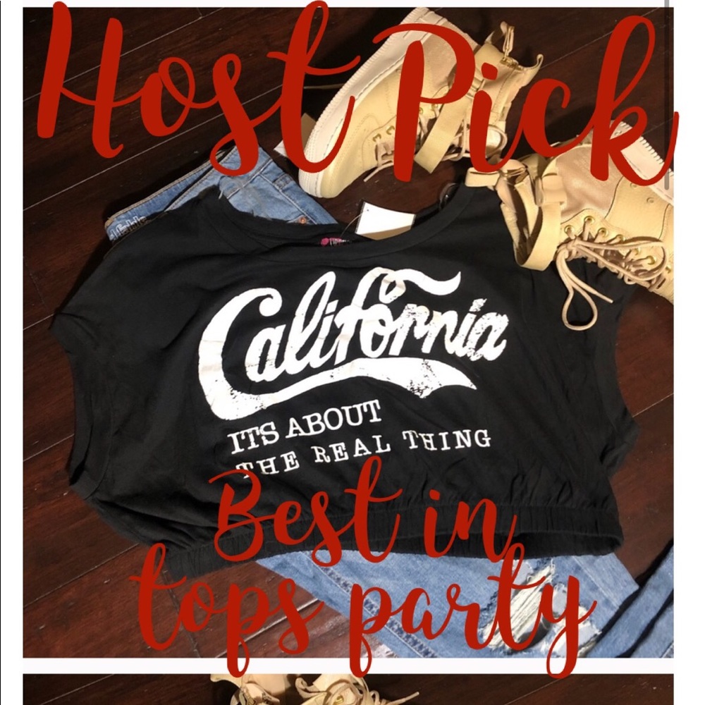 ❤️HP❤️😃 California crop top black